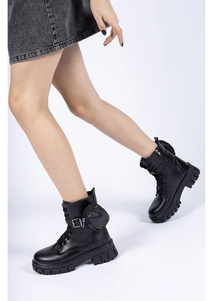 ® | Bagy Siyah Günlük Kaydırmaz Kauçuk Termal Taban Rahat Özel Tasarım Mini Cüzdan Günlük Bot fırsatları