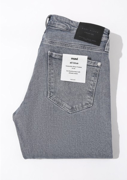 Erkek Kvnç Gri Mavi Black 90S Jean Pantolon 001070-83703