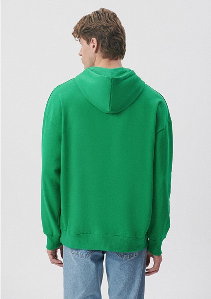 Erkek Kapüşonlu Yeşil Basic Sweatshirt 0610062-71704 modelleri