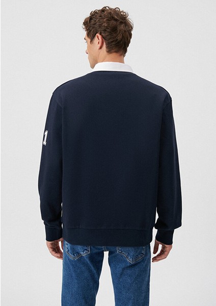 M Logo Nakışlı Polo Yaka Sweatshirt fırsatları