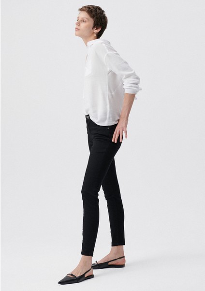 Kadın Tess Siyah Gold Luxury Jean Pantolon 100328-32092