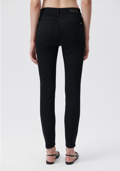 Kadın Tess Siyah Gold Luxury Jean Pantolon 100328-32092 fırsatları