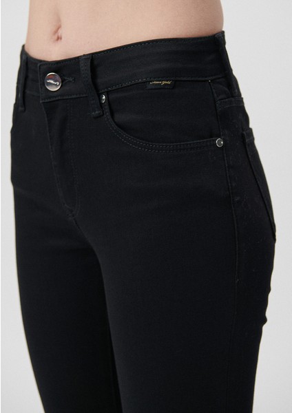Kadın Tess Siyah Gold Luxury Jean Pantolon 100328-32092 indirimleri