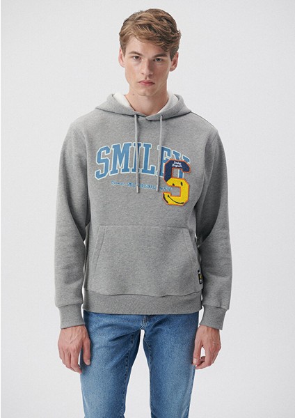 Erkek Mavi X Smiley Originals Gri Sweatshirt 0S10062-80018