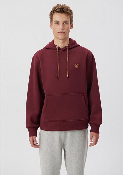 Mavi Logo Nakışlı Kapüşonlu Bordo Sweatshirt 065809-70426 modelleri