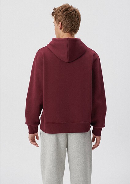 Mavi Logo Nakışlı Kapüşonlu Bordo Sweatshirt 065809-70426 fırsatları
