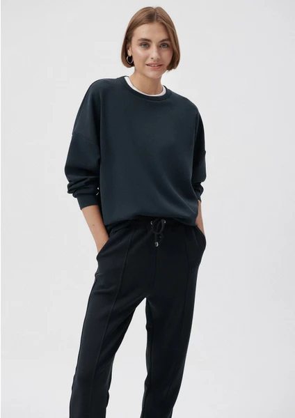 Kadın Lux Touch Siyah Modal Sweatshirt 168837-900