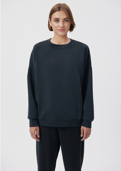 Kadın Lux Touch Siyah Modal Sweatshirt 168837-900