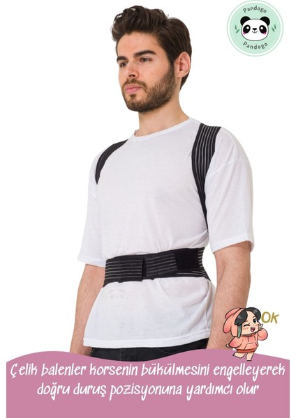 Dik Durma Korsesi Siyah Renk Engelleyici Sırt Korsesi fırsatları