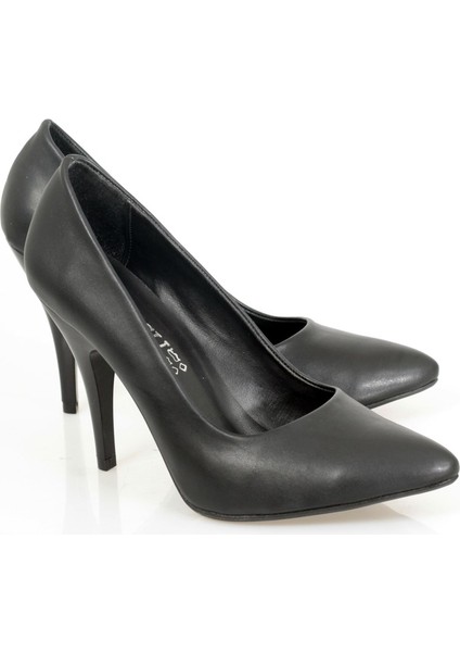 Siyah Ince Topuk Stiletto (9cm)