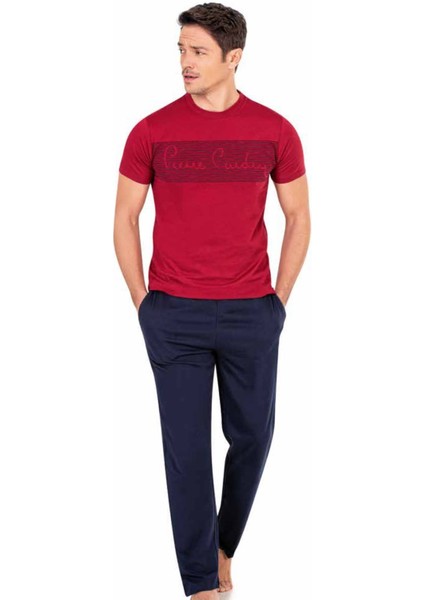 5460 Erkek Pijama Takımı Bordo