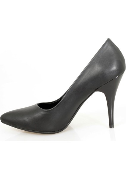 Siyah Ince Topuk Stiletto (9cm)