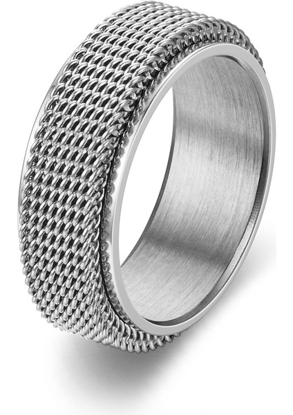 Moda Titanyum Çelik Halka 8mm Çelik Rengi (Yurt Dışından)