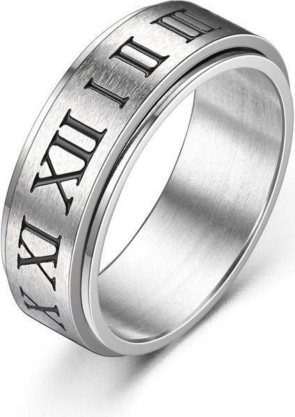 Moda Titanyum Çelik Halka 8mm Çelik Rengi (Yurt Dışından)