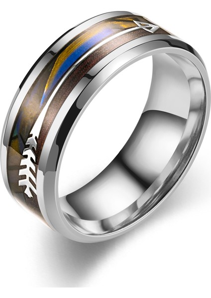Moda Titanyum Çelik Halka 8mm Kabuk Ok (Yurt Dışından)
