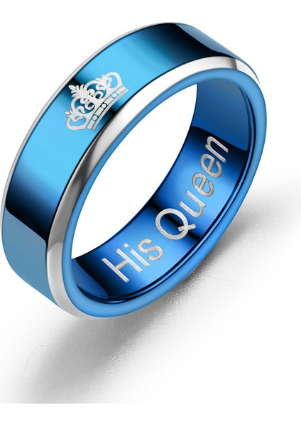 Modaya Uygun Titanyum Çelik Halka His Queen (Yurt Dışından)