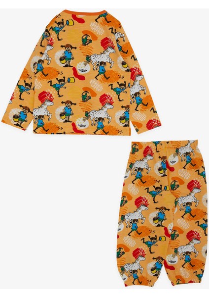 Girls & Boys Erkek Bebek Pijama Takımı Çılgın Kız Desenli 9 Ay-3 Yaş, Hardal Sarı fiyatları