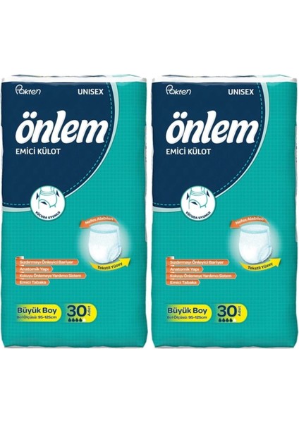 Emici Külot Hasta Bezi Large Büyük 60 Adet