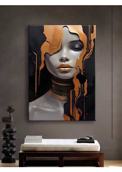 Abstract Art Woman Dekoratif Kanvas Tablo - VOOV2537