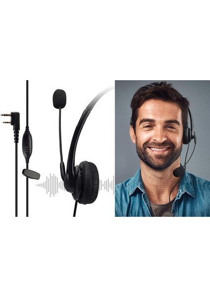 K8 Baofeng Wln Retevis Zastone Teknoben Mars Zetcom Telsiz Kulaklık Oyuncu Cafe Görevli Kulaklığı