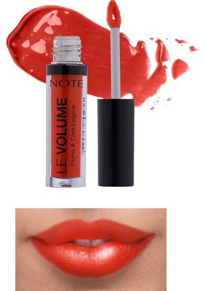 Note Le Volume Plump & Care Lipgloss Dudak Parlatıcısı 05 No Fear Red - Kırmızı