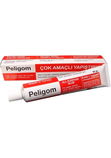 Pelikan Peligom Kuvvetli Sıvı Yapıştırıcı 90 gr Metal Tüp 5 Li Paket