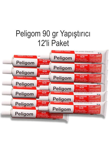 Pelikan Peligom Kuvvetli Sıvı Yapıştırıcı 90 gr Metal Tüp 12 Li Paket