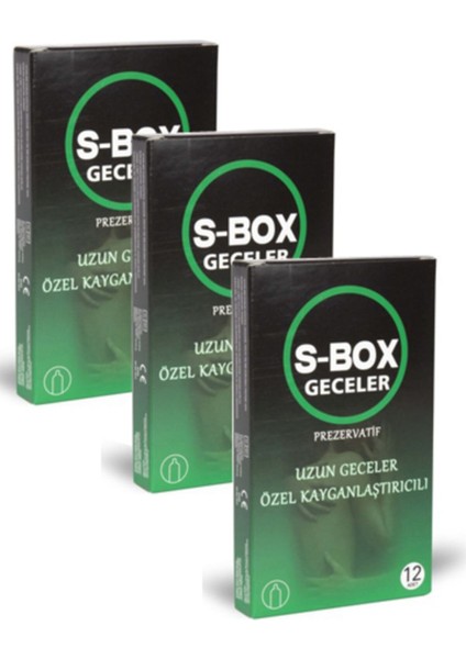 Geceler 12'Lik Paket Latex Kondom Prezervatif 36 Adet 3 Paket