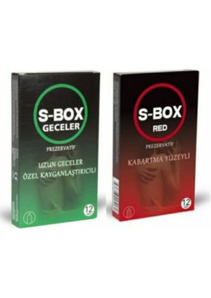 Prezervatif Seti Red Kabartmalı 12 Li + Uzun Geceler 12 Li