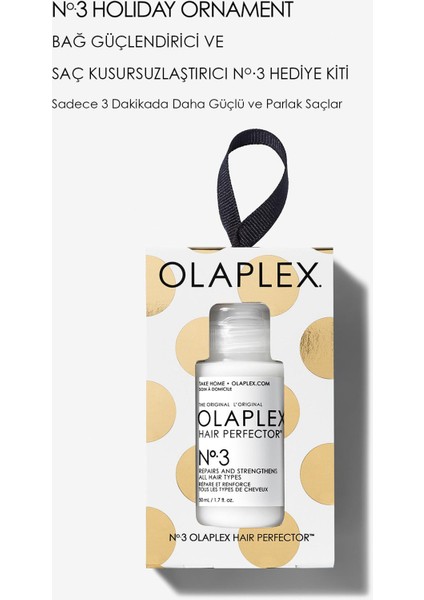 Olaplex No.3 Holiday Ornament - Yılbaşı Özel Mini Boy Bağ Güçlendirici ve Saç Kusursuzlaştırıcı - 50 ml