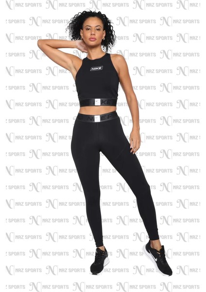 Pro Dri-Fit Graphic Crop Sıkı Kesim Siyah Kadın Spor Atleti fırsatları