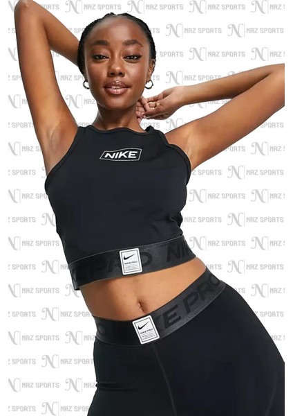 Pro Dri-Fit Graphic Crop Sıkı Kesim Siyah Kadın Spor Atleti indirimleri