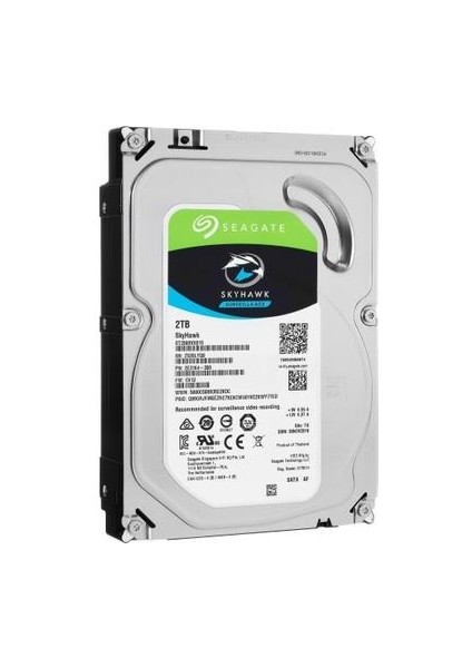 3.5" 2tb Skyhawk ST2000VX017 5400 Rpm 256MB Sata-3 Güvenlik Diski