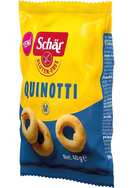 Quinotti Glutensiz Kinoalı Halka Kraker (12 Adet)