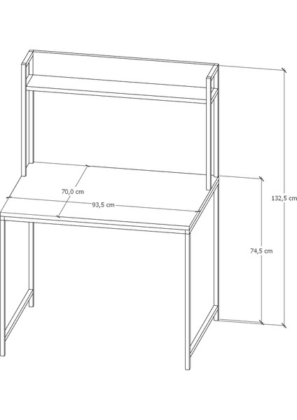 Ahşap Metal Raflı Çalışma Masası fırsatları