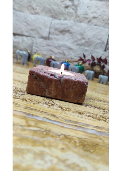 Mermer Mumluk Tealigt Traverten 7X7X3CM modelleri