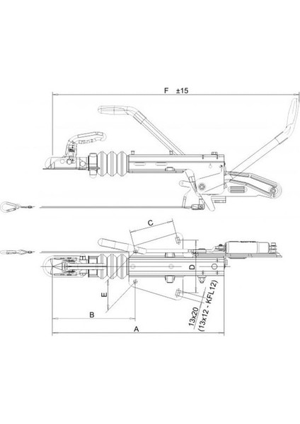 1600-3000 kg V Modeli Frenli Kaplin