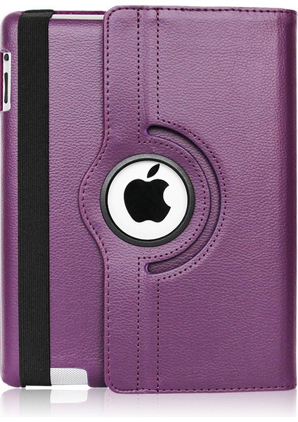 Apple iPad 4 Kılıf 4.nesil Yatay ve Dikey Standlı Dönerli Deri Kılıf (Model A1458,A1459,A1460)