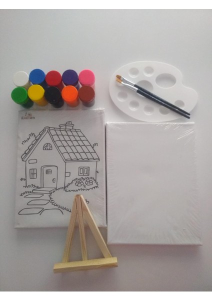Çocuk Tuval 24 x 18 cm Boyama Etkinlik Seti