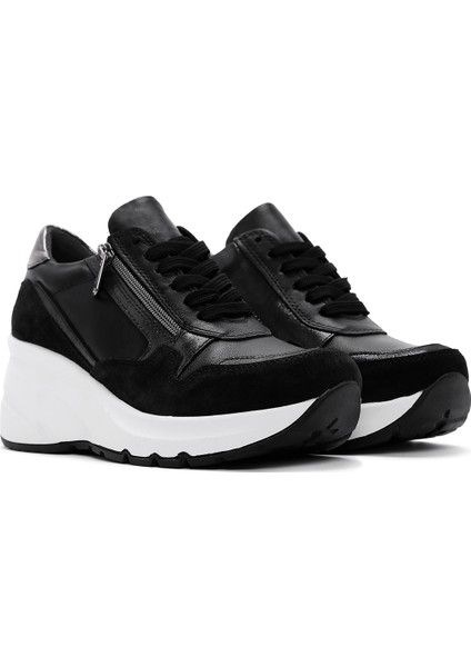 Kadın Deri Kalın Tabanlı Sneaker