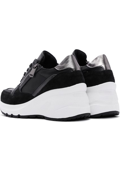 Kadın Deri Kalın Tabanlı Sneaker