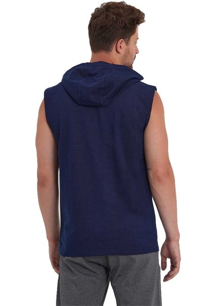 Erkek Kapüşonlu Kanguru Cepli Kolsuz Sweatshirt fırsatları