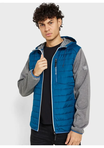 Jack & Jones Erkek Kapüşonlu Hybrid Mont - 12237780