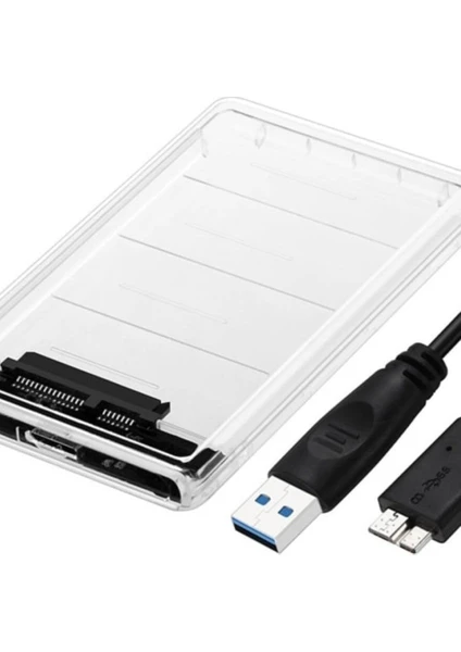 4266 2.5 USB 3.0 Harici SSD Harddisk Şeffaf Sata Taşınabilir HDD Kutusu