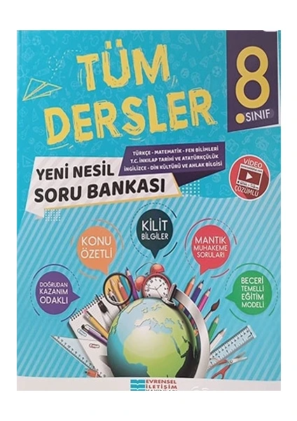 Evrensel İletişim Yayınları  8.Sınıf  Tüm Dersler Konu Özetli Soru Bankası