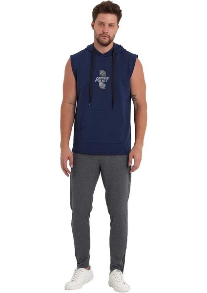 Erkek Kapüşonlu Kanguru Cepli Kolsuz Sweatshirt fiyatları