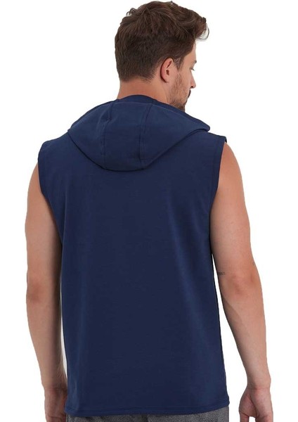 Erkek Kapüşonlu Kanguru Cepli Kolsuz Sweatshirt fırsatları