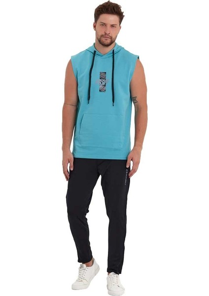 Erkek Kapüşonlu Kanguru Cepli Kolsuz Sweatshirt fiyatları