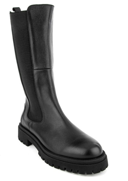 Molitva 6 Nokta Anatomik Taban Fermuarlı Deri Kadın Çizme