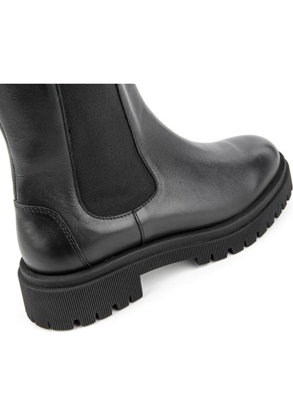 Molitva 6 Nokta Anatomik Taban Fermuarlı Deri Kadın Çizme fırsatları